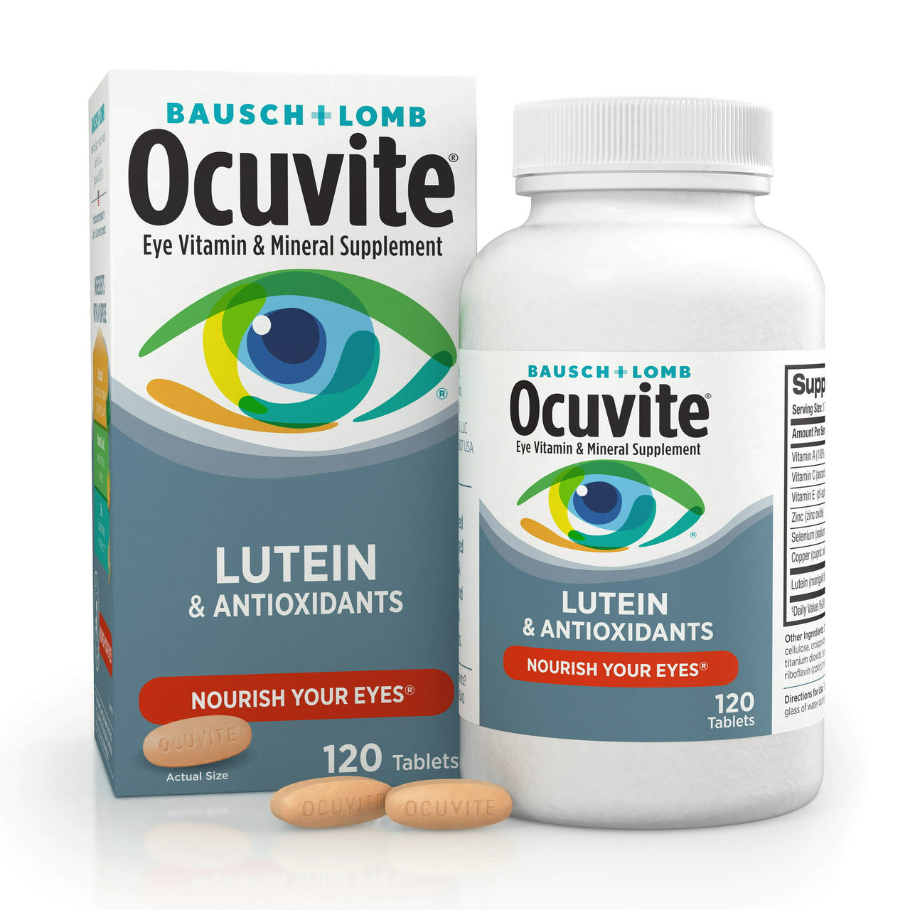 Ocuvite Nutrition For Eyes, Tablets By Bausch And Lomb, 120 Ea